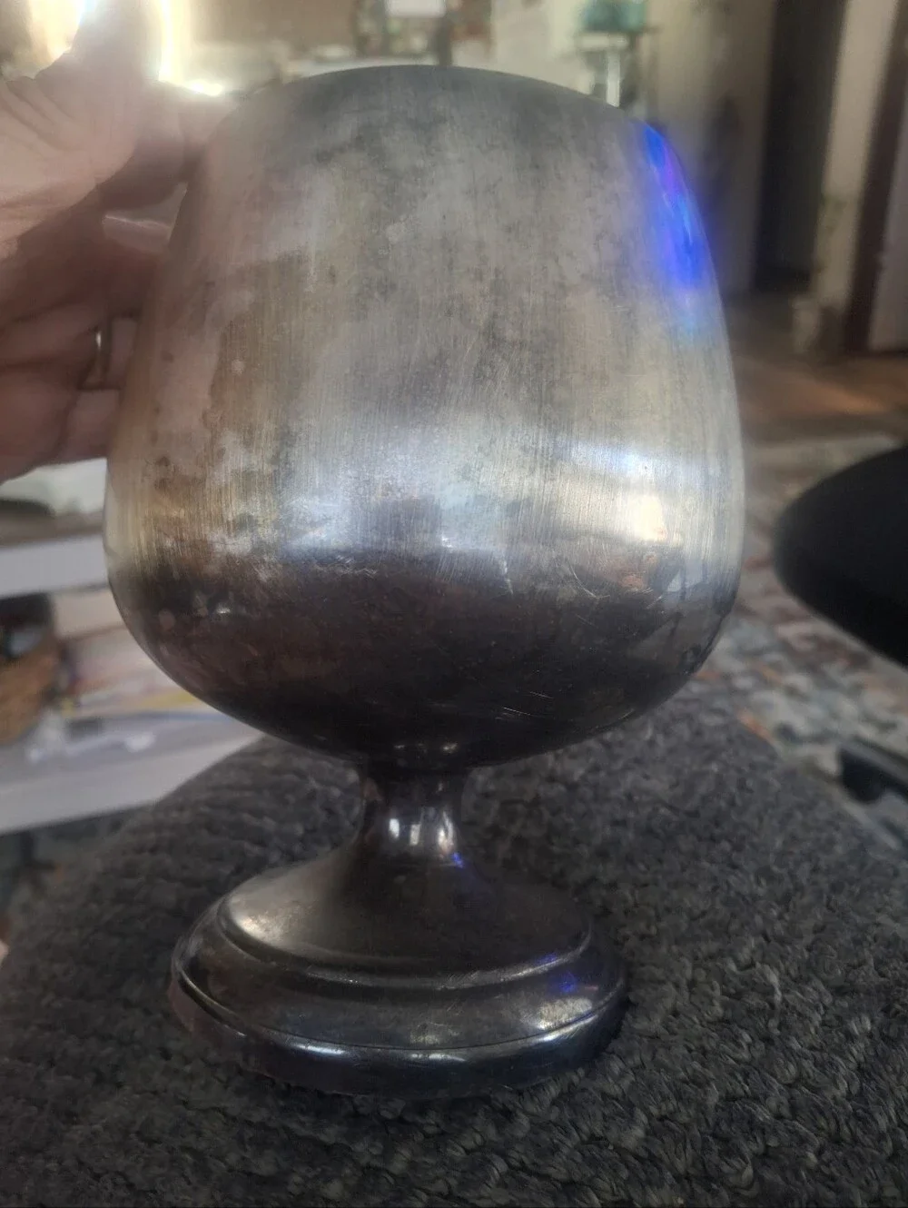Vintage Silver-Tone Goblet - Silver